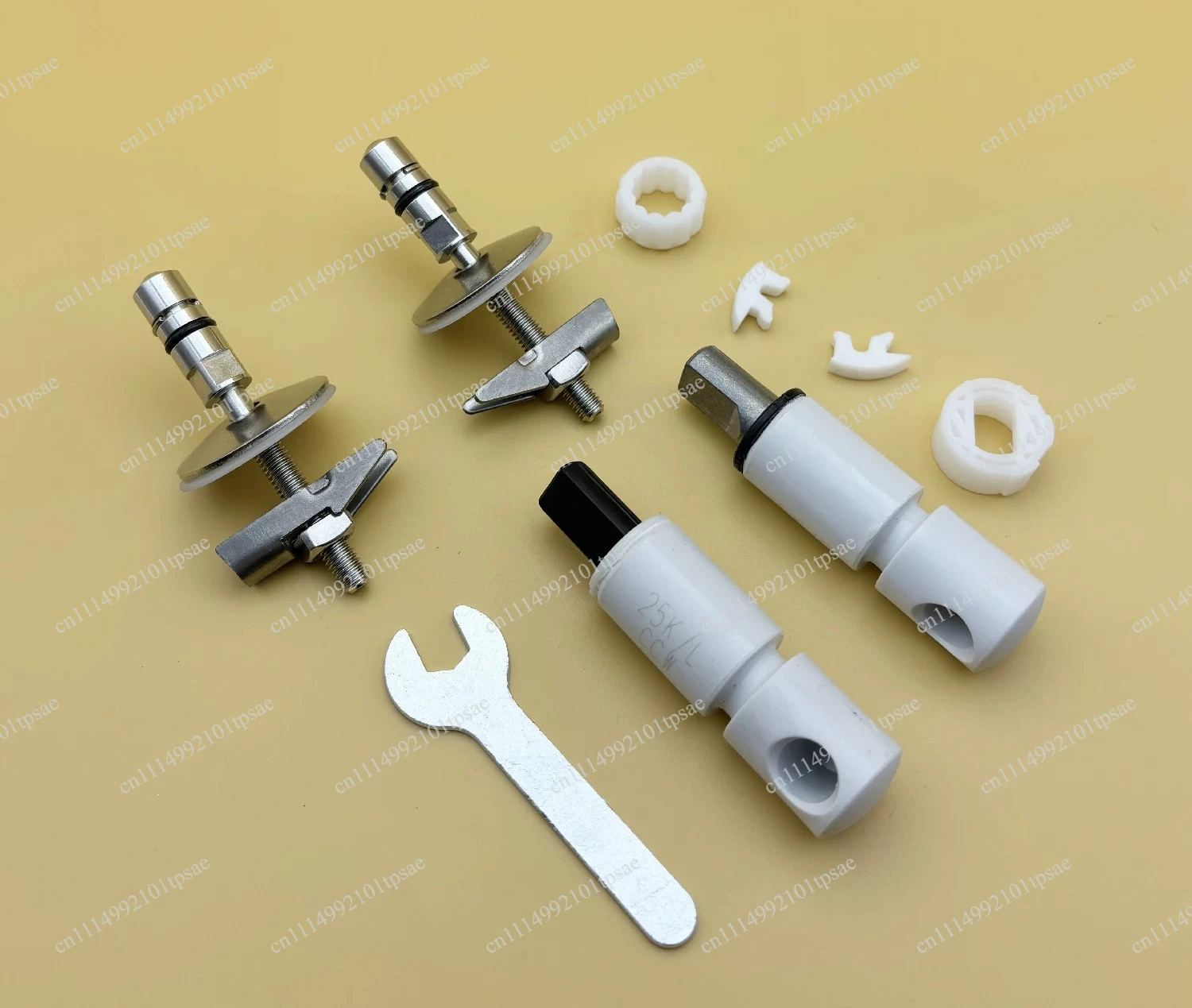Replacement parts for slow closing air door with compatible toilet seat hinge
