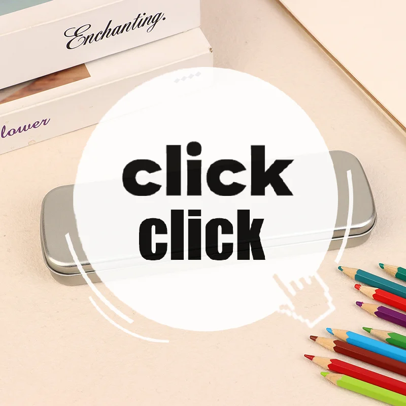 

Metal Pen Box Iron Box Versatile Metal Pencil Stationery Students Spacious Heavy Duty Pen Box Rectangular Fountain Pen Case