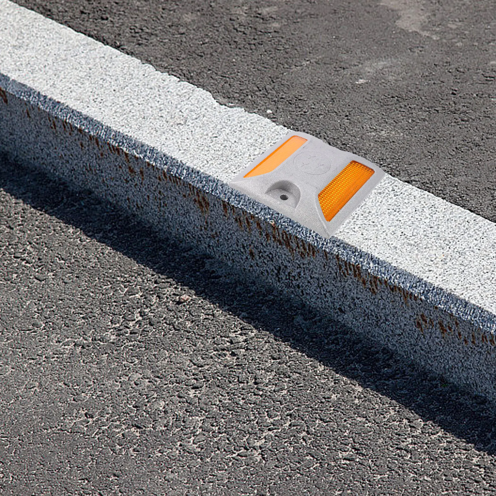 2 قطعة علامات الطريق العاكسة الألومنيوم درب الرصيف سلامة ترصيع للرؤية الليلية عاكسات علامات الطريق في حالات الطوارئ