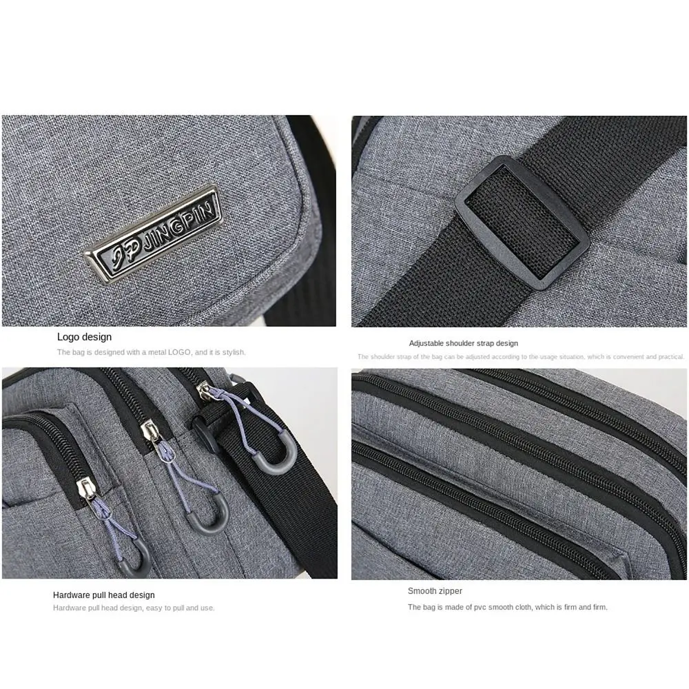 4/5 Layers Men Crossbody Bags Lightweight All-match Wear-resistant Messenger Bags Nylon Man Handbags Outdoor