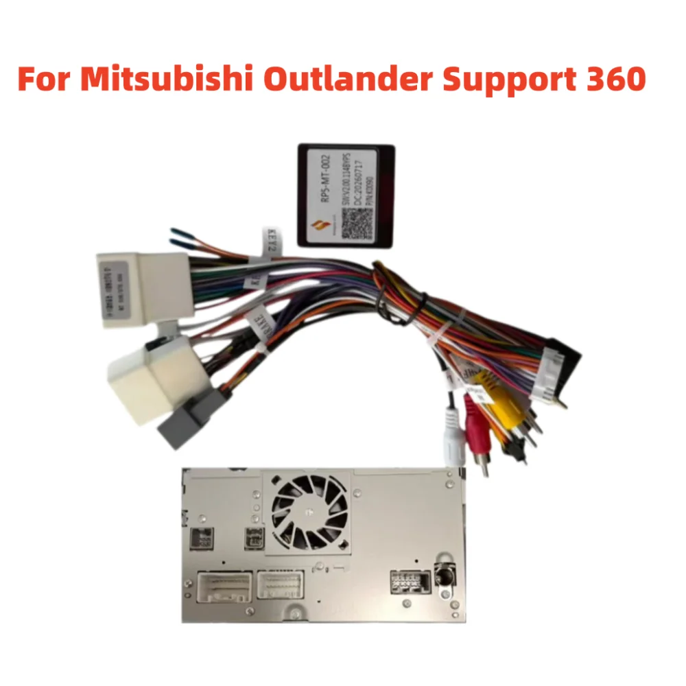Aftermarket Stereo Installation Wire Adapter Canbus RP5-MT002 For Mitsubishi Outlander Support 360 Camera Android 16 Pin Cable