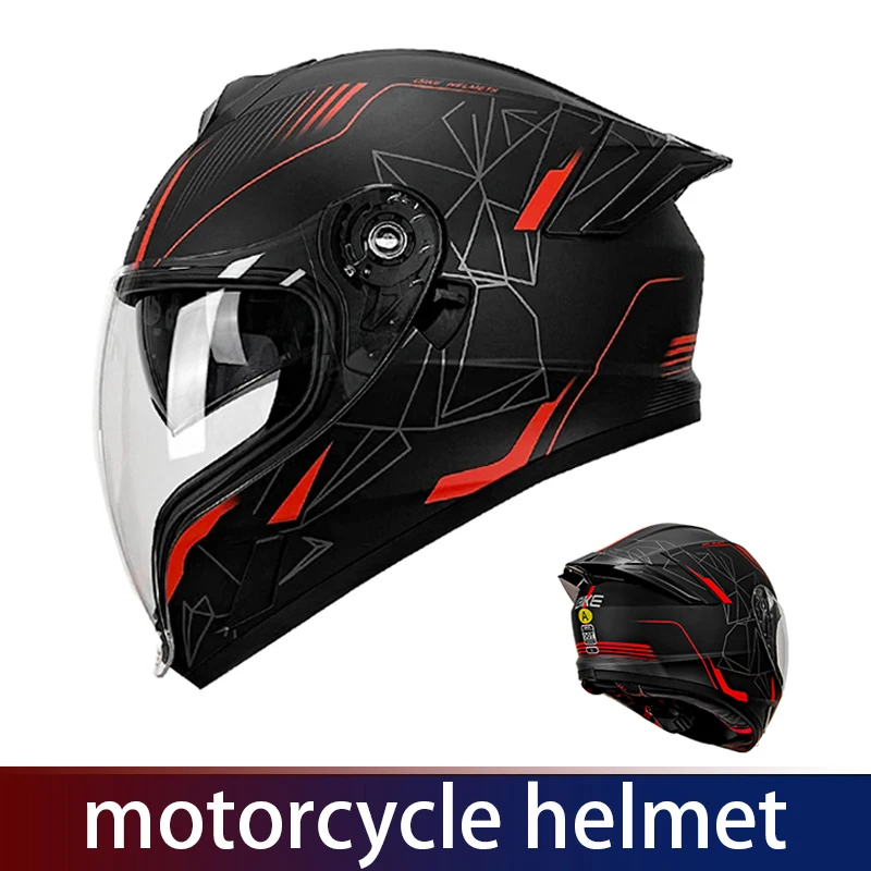 helm terbuka Helm anti kabut sepeda motor helm penuh sepeda motor pria dan wanita helm sertifikasi DOT pedal pelayaran untuk semua musim