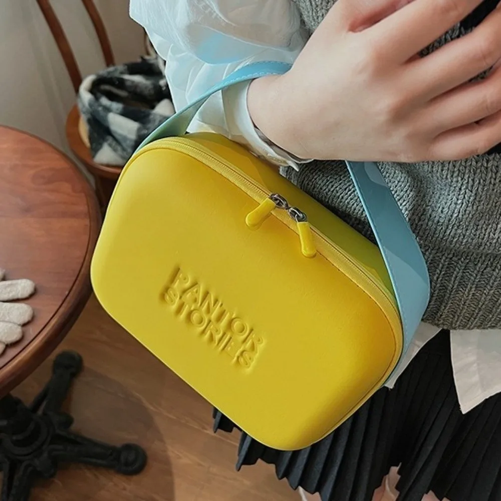 Portátil dopamina cor macaron saco cosmético pequeno fresco silicone saco de maquiagem do telefone móvel grande capacidade menina série sacos de lavagem