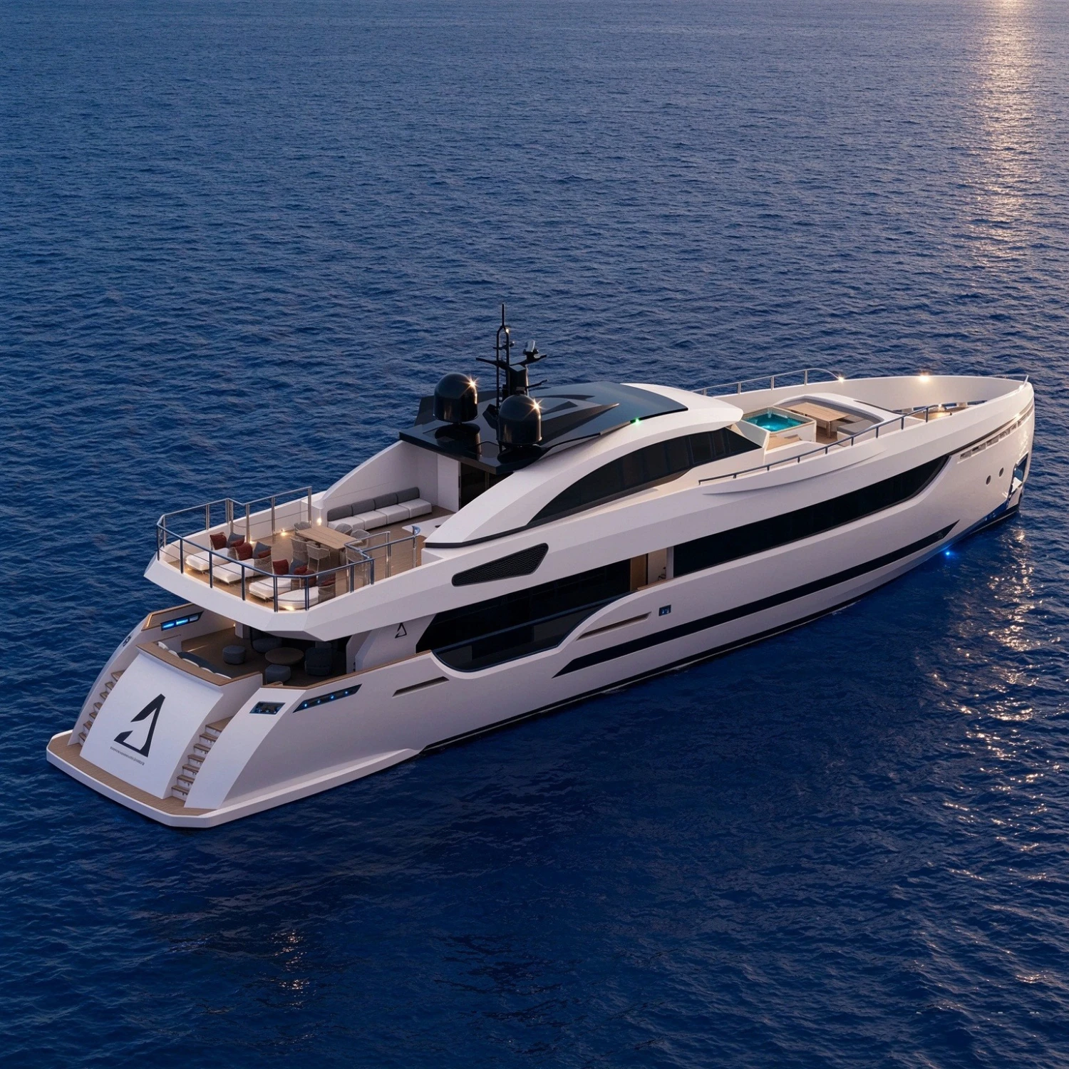 89cm Remote-Controlled Super Yacht Complete Hull Parts Set DIY Model Toy