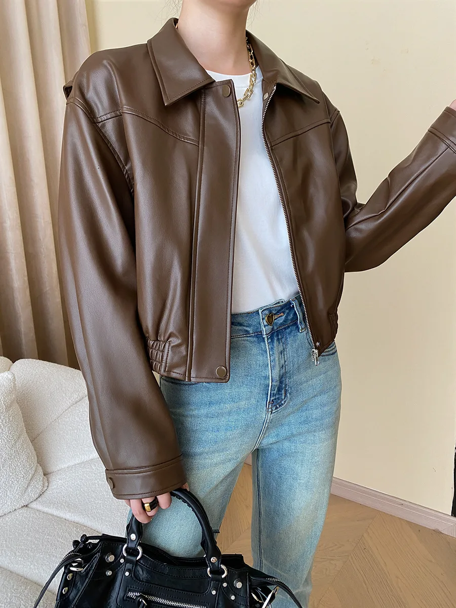 Spring and Autumn Women\'s Casual Solid Color Jacket