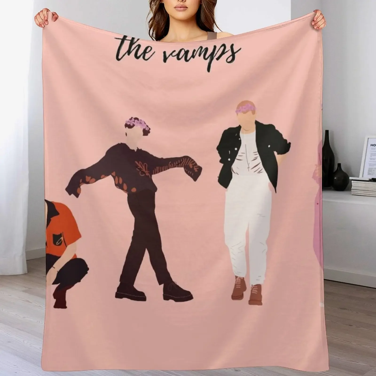 

The Vamps - Cherry Blossom era Throw Blanket Bed covers Designers Thermals For Travel Picnic Blankets