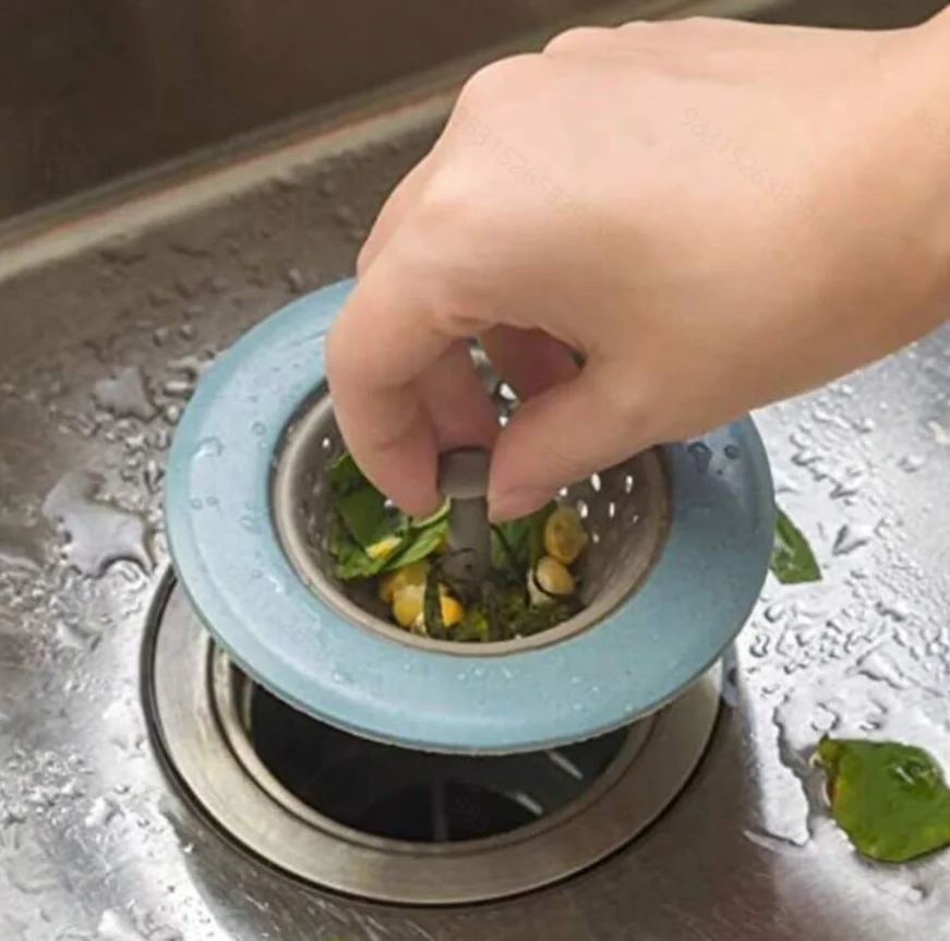 Silicone Anti-Clog Filters, Portable Sink Strainers, Drain Covers for Bathroom & Kitchen, Hair Blocking Drain Mesh Filters image 2