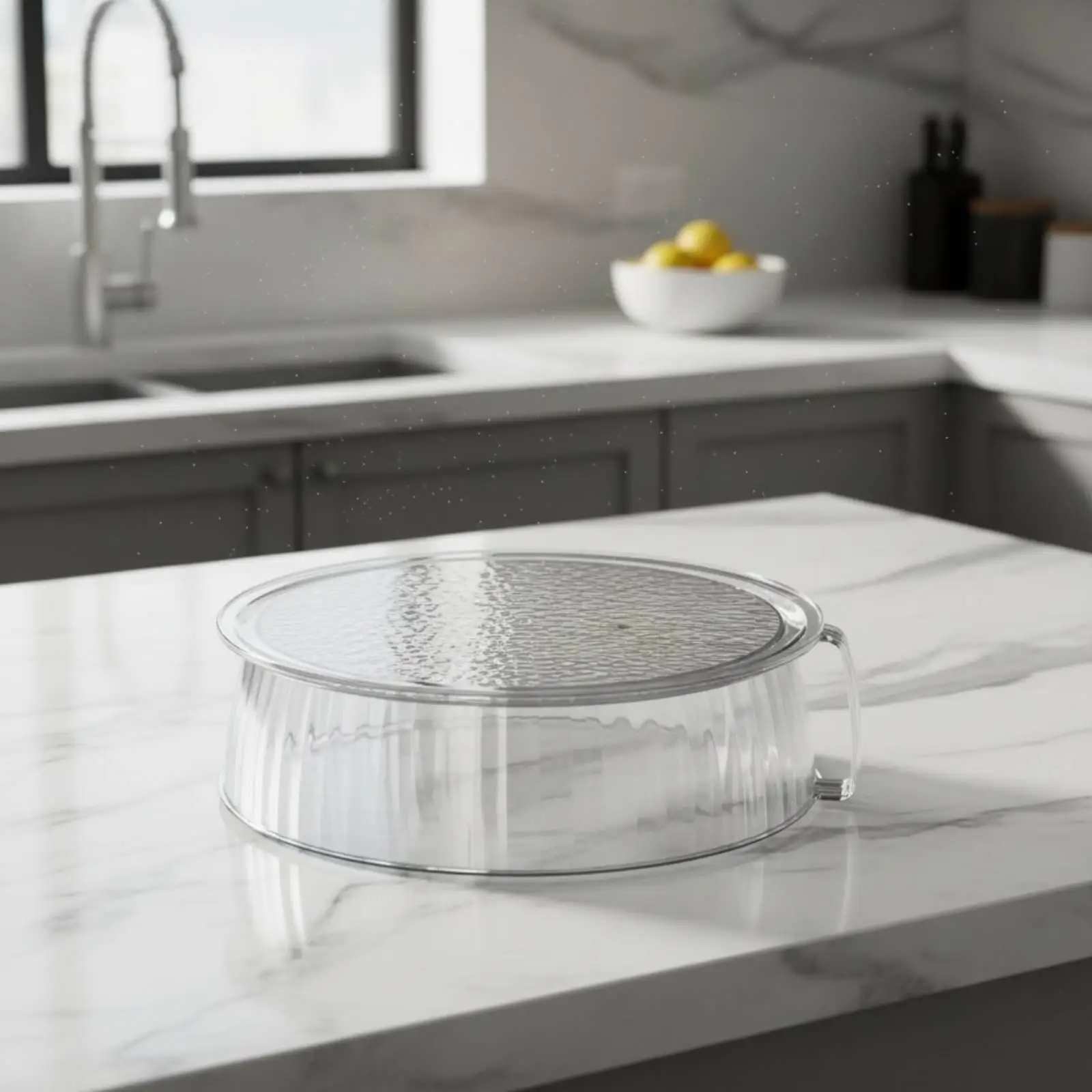 Couvercle anti-éclaboussures pour micro-ondes, couvercle de protection alimentaire réutilisable, dôme transparent pour la cuisine, protège de la chaleur, empilable, protège les plats, anti-poussière.