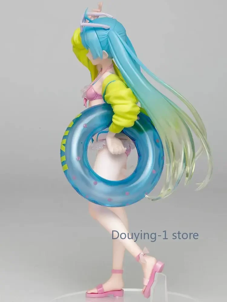 Oryginalna, nowa TAITO Hatsune Miku 3rd Summer Ver. Strój kąpielowy Koło do pływania Kolekcja Model Prezent Figurka Akcji Model Zwierzę