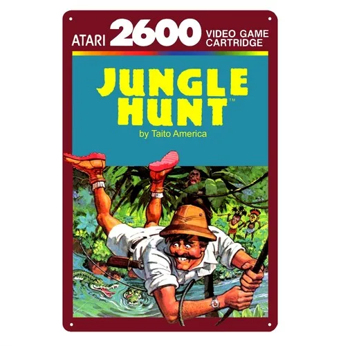 Jungle Hunt Retro Video Game Metal Poster - Tin Sign Size  20*30cm