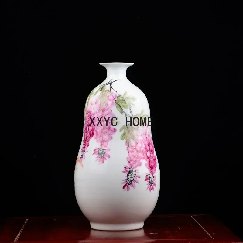 Jingdezhen ceramic Master Hand Painted Flower Vase Flower Home Decoration Accessories collection vase antique