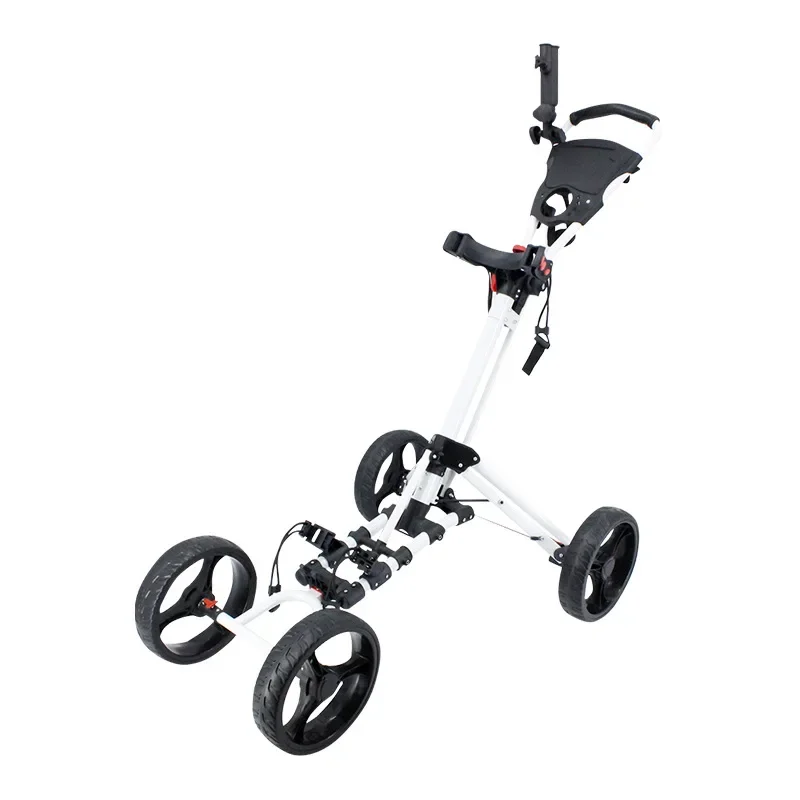 Golf cart, four-wheel aluminum alloy ball cart, course folding trolley
