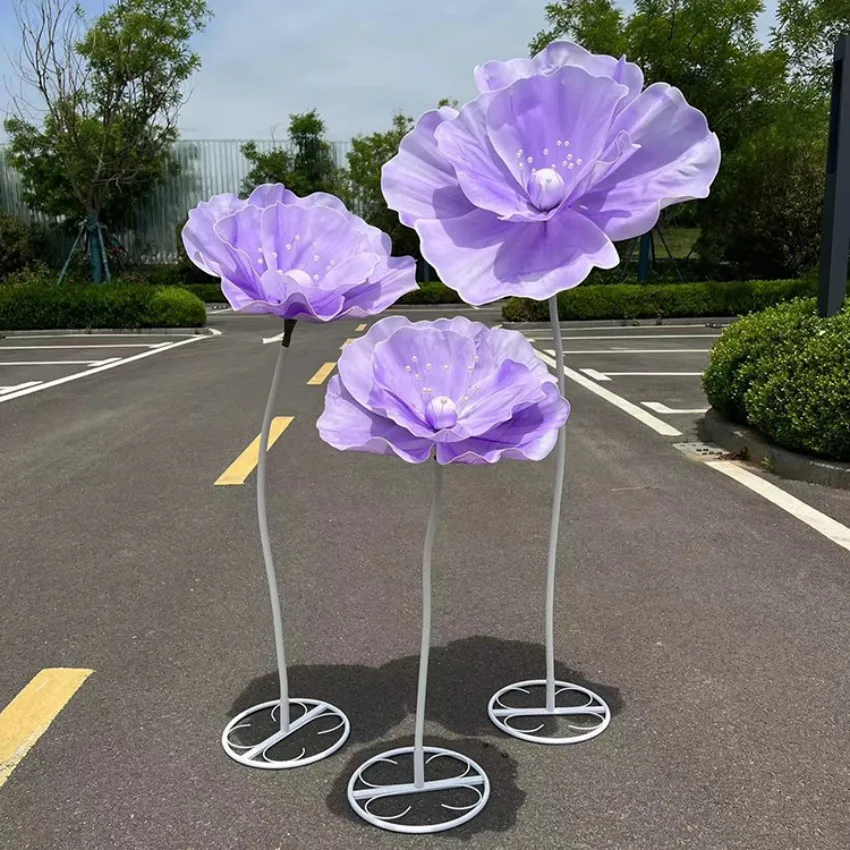 

Large Road Lead Flower Foam Artificial Flowers Wedding Backdrop Props T Stage Layout Ornaments Garden Decoration Window Display