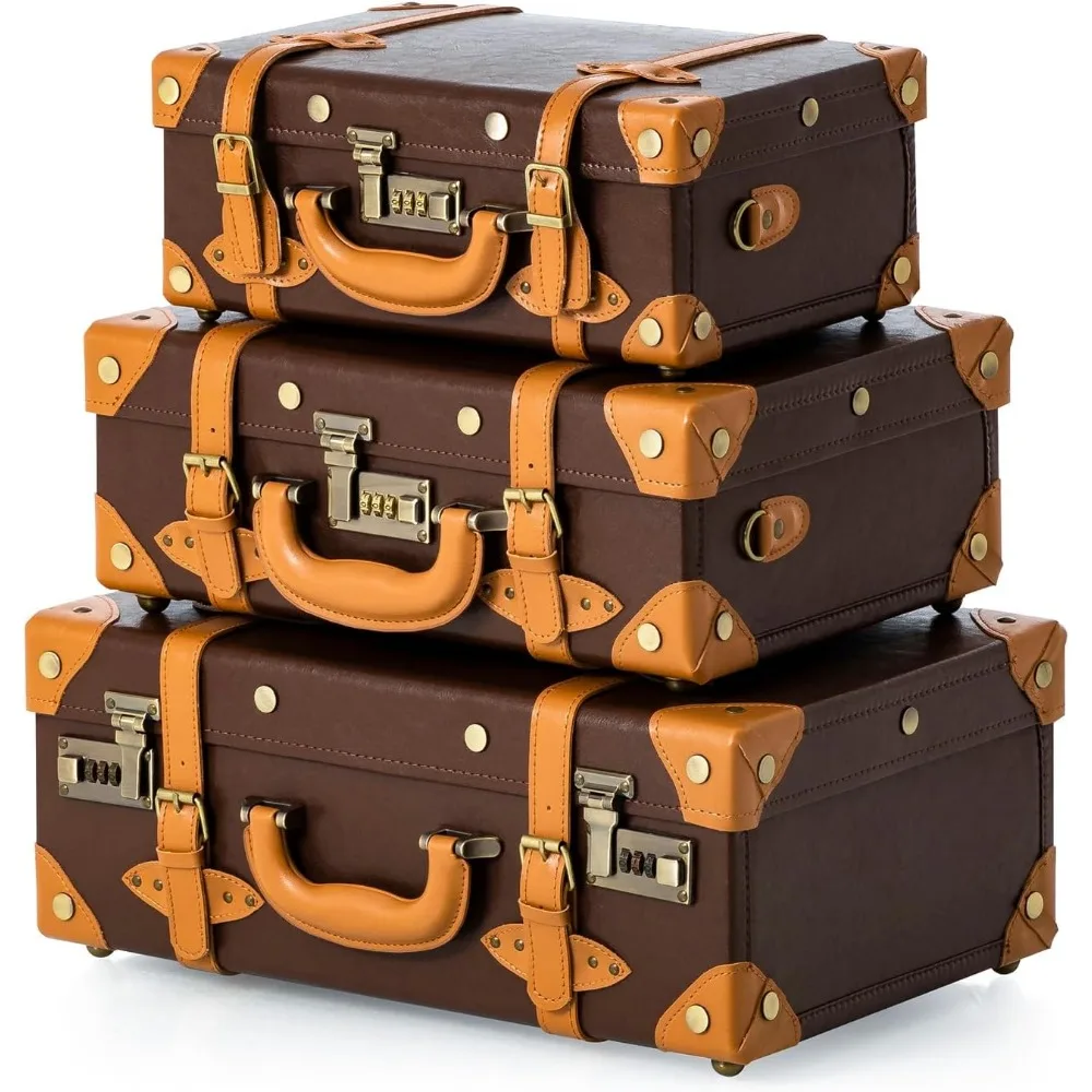 Vintage-Style Women's Overnight Luggage Bag - Cute Pu Suitcase with Strap, Chocolate Brown, Ideal for Travel and Weekend Getaway