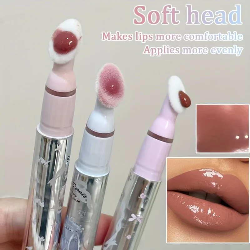 Herorange Glossy Lip Gloss Moisturizing Cup-Proof Dewy Jelly Lip Daily Holiday Gift