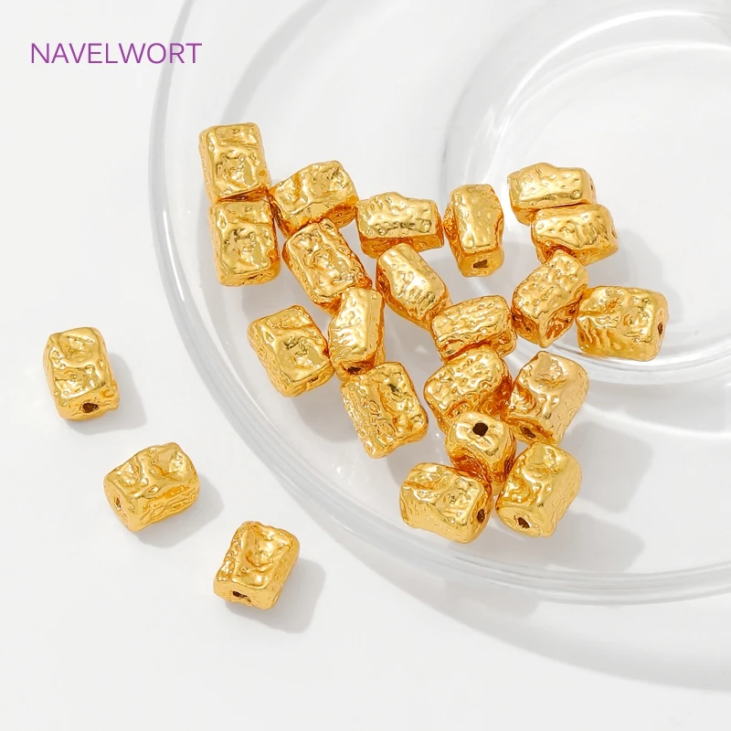 Separator Beads 18K Gold Plated Brass Irregular Spacer Beads For Jewelry Making Supplies,Bracelets Beads,DIY Beading Accessories image 4