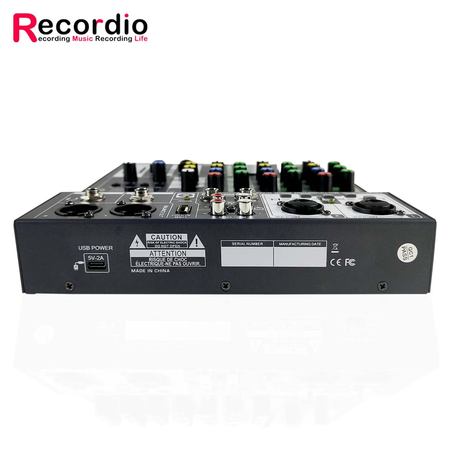 GAX-6BT Built-in 48V Power Supply Guitar Amplifier BT/MP3 Player Mixer, Suitable For Music Production Small Concert Webcast