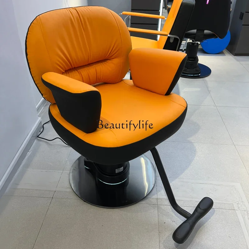 

Dedicated New Wireless Electric Lifting Hairdressing Chair VIP Barber Simple Hair Cutting Chair