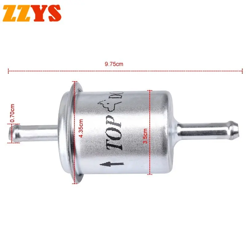 10pc 6mm Gasoline Fuel Filter Pressure Regulator Motorcycle Petrol Gas Liquid EFI Oil Cup Moped Scooter Dirt Bike ATV Go Kart