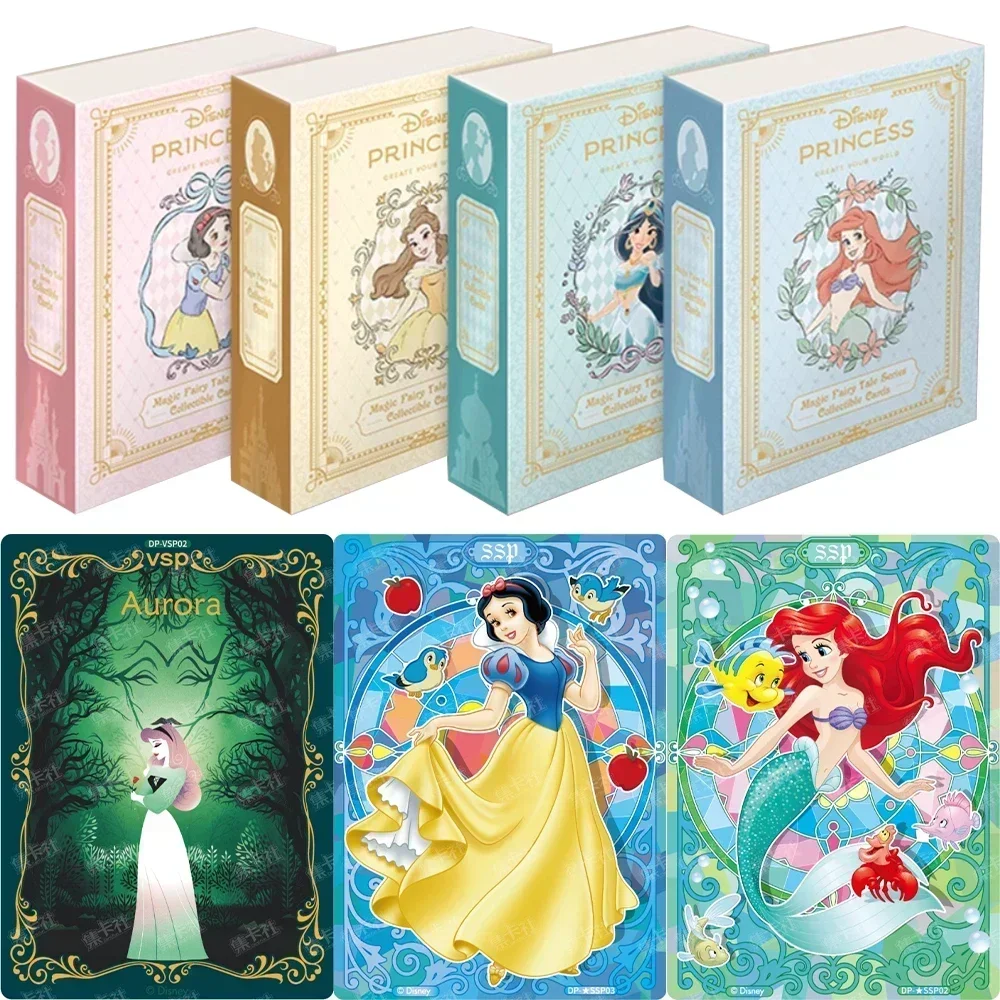 Genuine Disney Princess Card Magic Fairy Tale Series Card cenerentola biancaneve Cartoon Character Collection Card Toy Gift