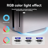 A04R RGB Vertical Stand for PS5 & PS5 Slim Plug and Play Easy Snap-in Installation RGB Lighting Disc & Digital