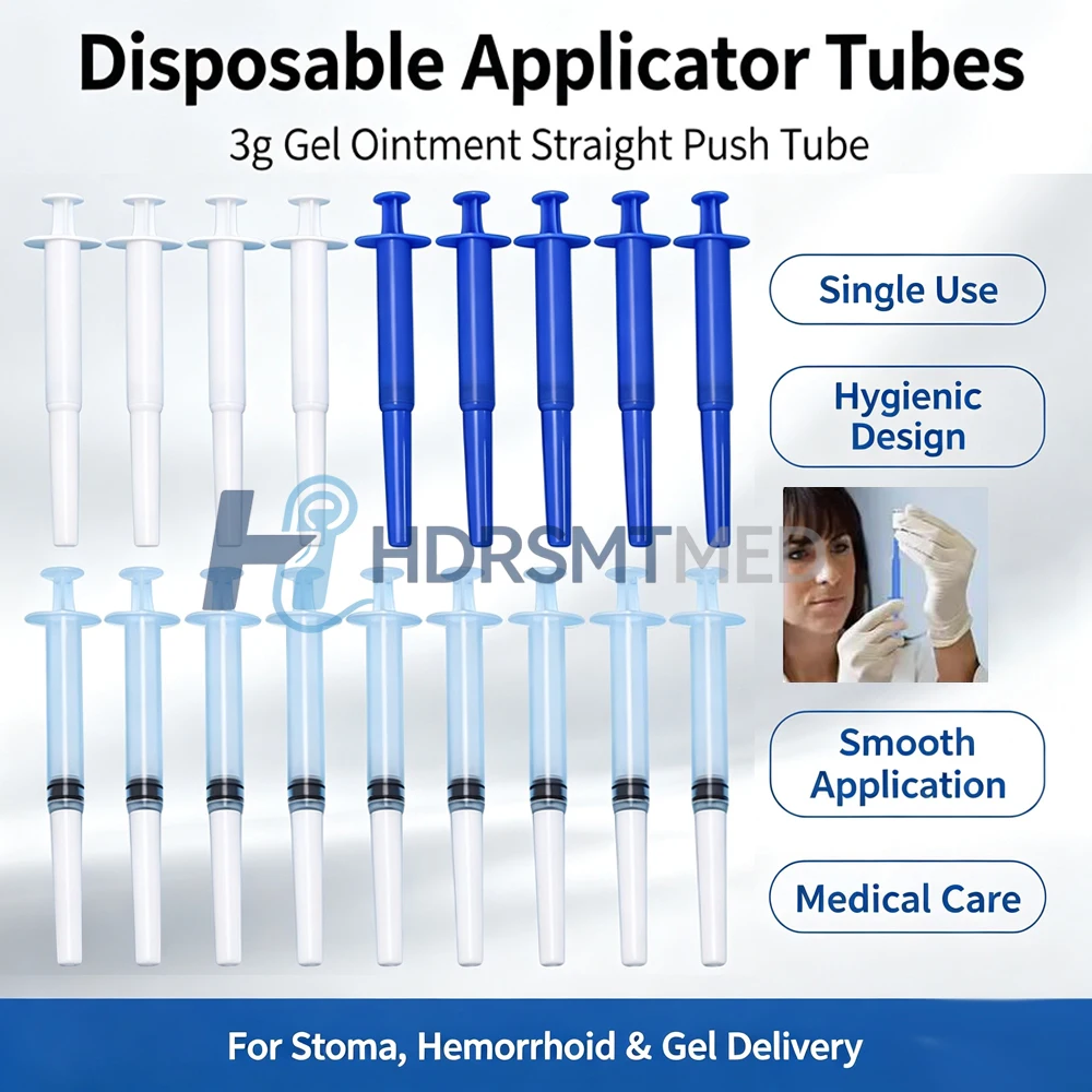 10-100Pcs Disposable Hemorrhoid Tube Medicine Treatment Applicators Putter Suppository Push Hemorrhoids Sanitary Pads Medicated