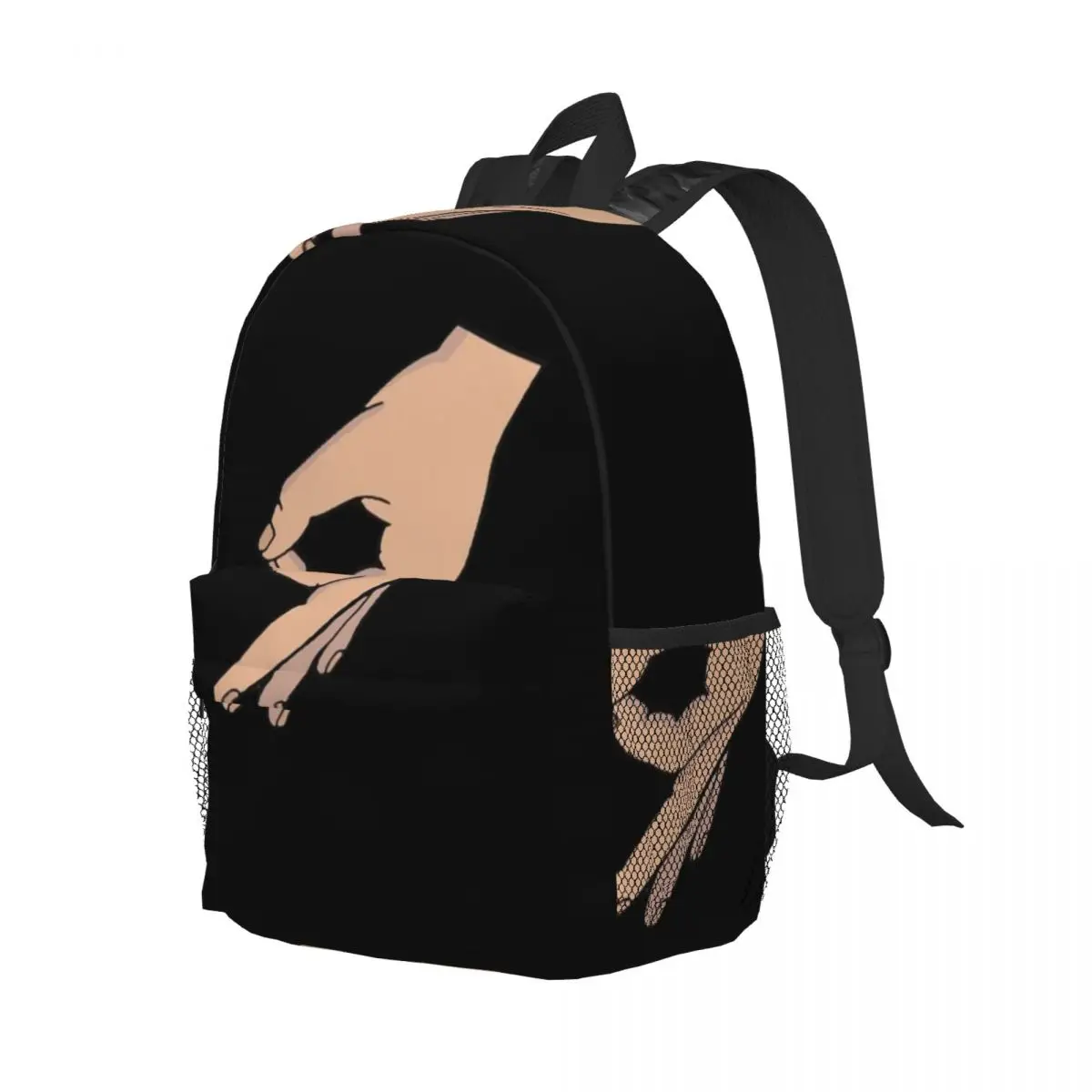 Circle Game Hand Gotcha Meme Made You Look Backpack Student Boys Girls BookBag Men Women School Bag Laptop Shoulder Bags