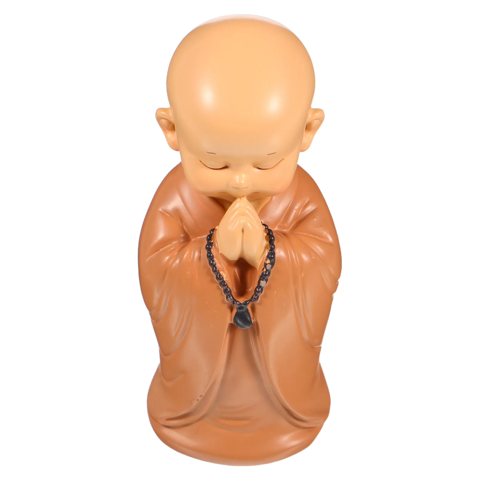 Resin Monk Dashboard Ornament Small Car Interior Decor Zen Meditative Pose Spiritual Tranquility Feng Shui Blessing Travel