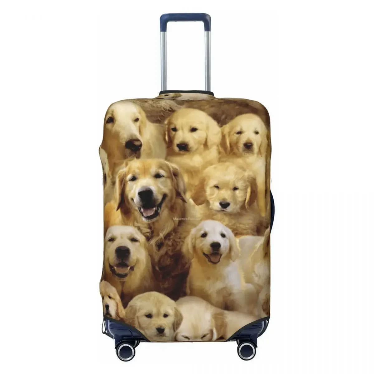 Golden Dog Suitcase Cover Travel Vacation Fun Animals 3d PrintLuggage Case Protection Travel Luggage Cover Dust Proof