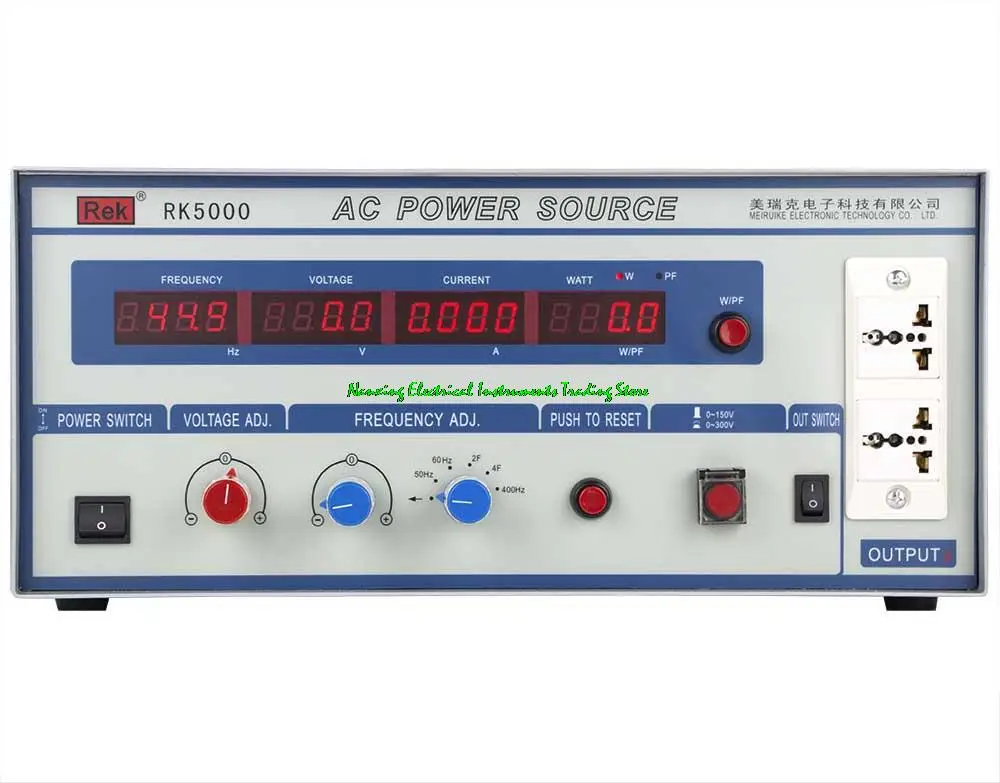 Rek RK5002 AC variable frequency power supply 2000VA/2KW,Current :L:18A H:9A, frequency: 45-70Hz/50Hz/60Hz/2F/4F/400Hz