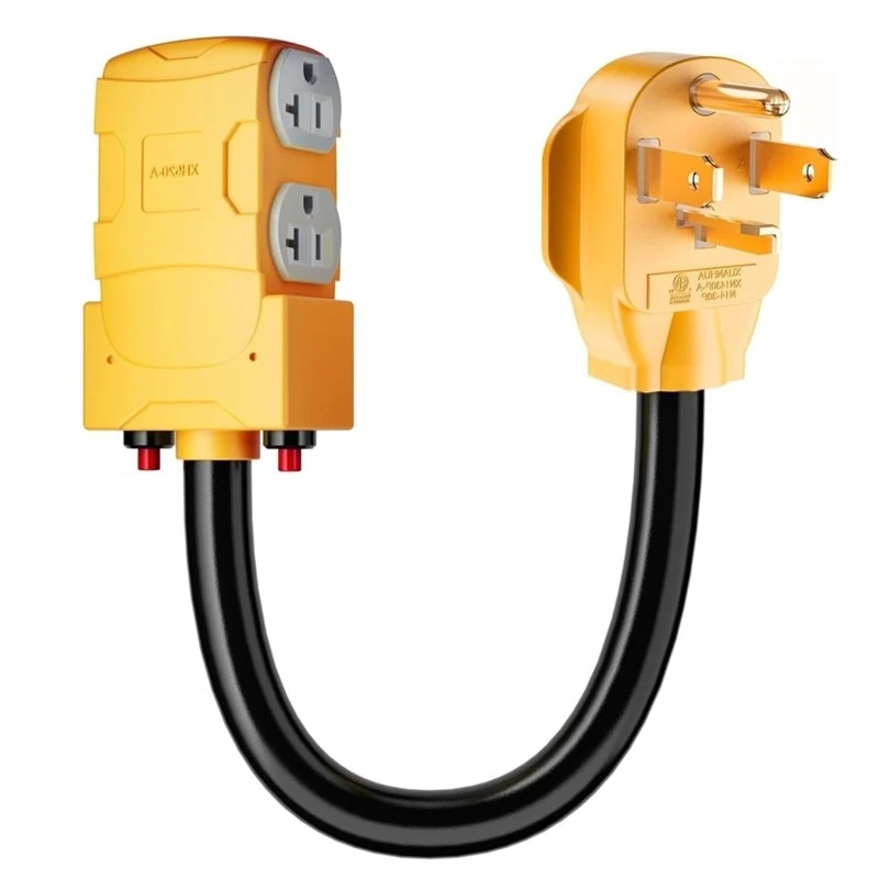 Removable Household Socket RV Power Distribution Adapter New Dryer Wall Socket 4 Prong US Plug