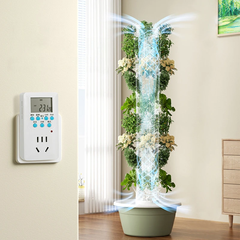 Avec Led élèvent la lumière espace arbre tour hydroponique verticale planteur de légumes Intelligent colonne de légumes culture hors sol équ