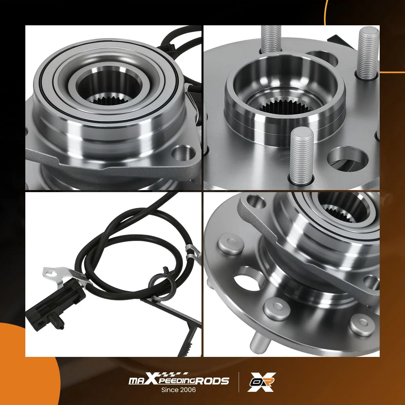 Front Hub Bearing for GMC K1500 1995-1999 SP550307 6 Stud 4WD