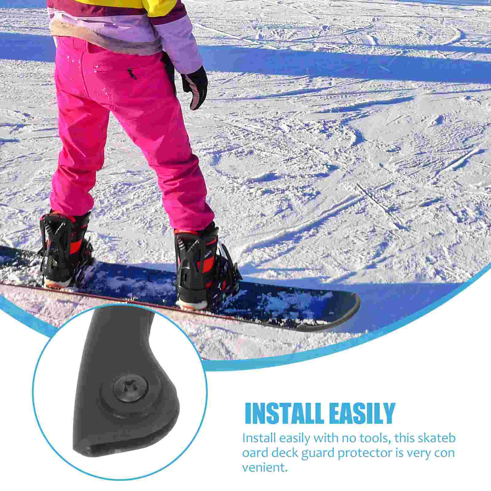 Snowboard Protection Bar Skateboard Accessories Longboard Bumper Clown Rubber Deck Cover Protective Strap Strip Protector