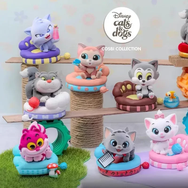 Genuine Version  Disney Cat Party COSBI Blind Box Trendy Handmade Cute Mini Creative Cat Ornament Surprise Box Gifts