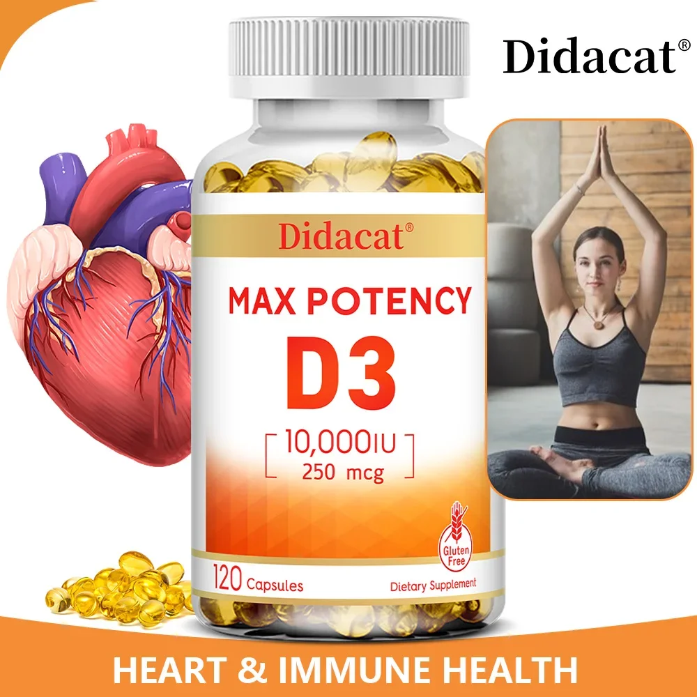 

Vitamin D3 - Supports Immune System and Heart Function, Maintains Healthy Blood Circulation, Promotes Overall Health
