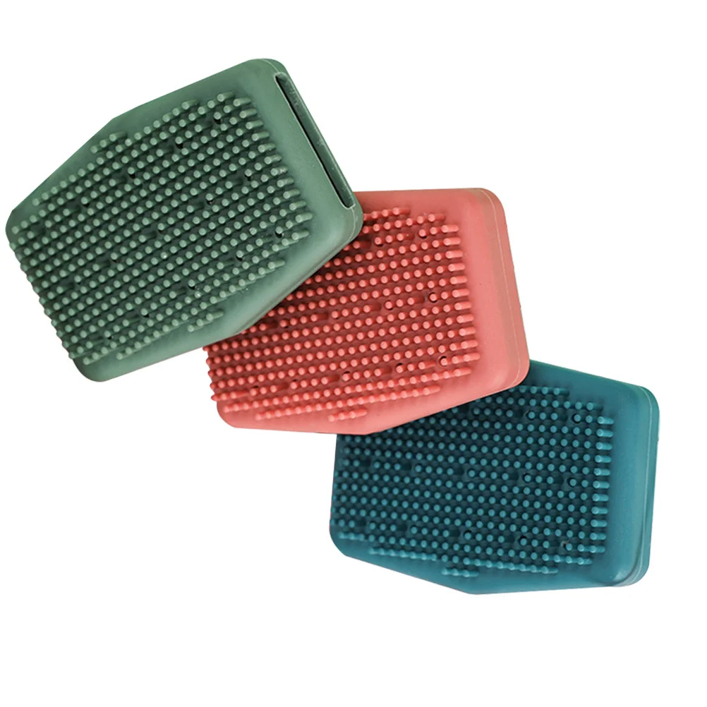 

3Pcs Silicone Bathing Brushes Flexible Back Scrubber Body Shower Cleaning Exfoliator Soft Skin Massager Bath Brush Set