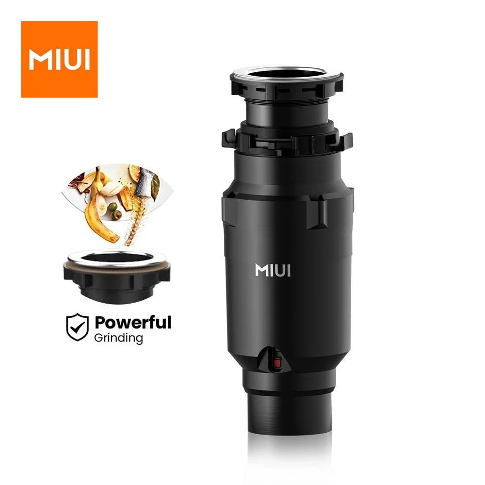 MIUI Continuous Feed Garbage Disposal with Sound Reduction,1/2 HP Food Waste Disposer with Stainless Steel Grinding System