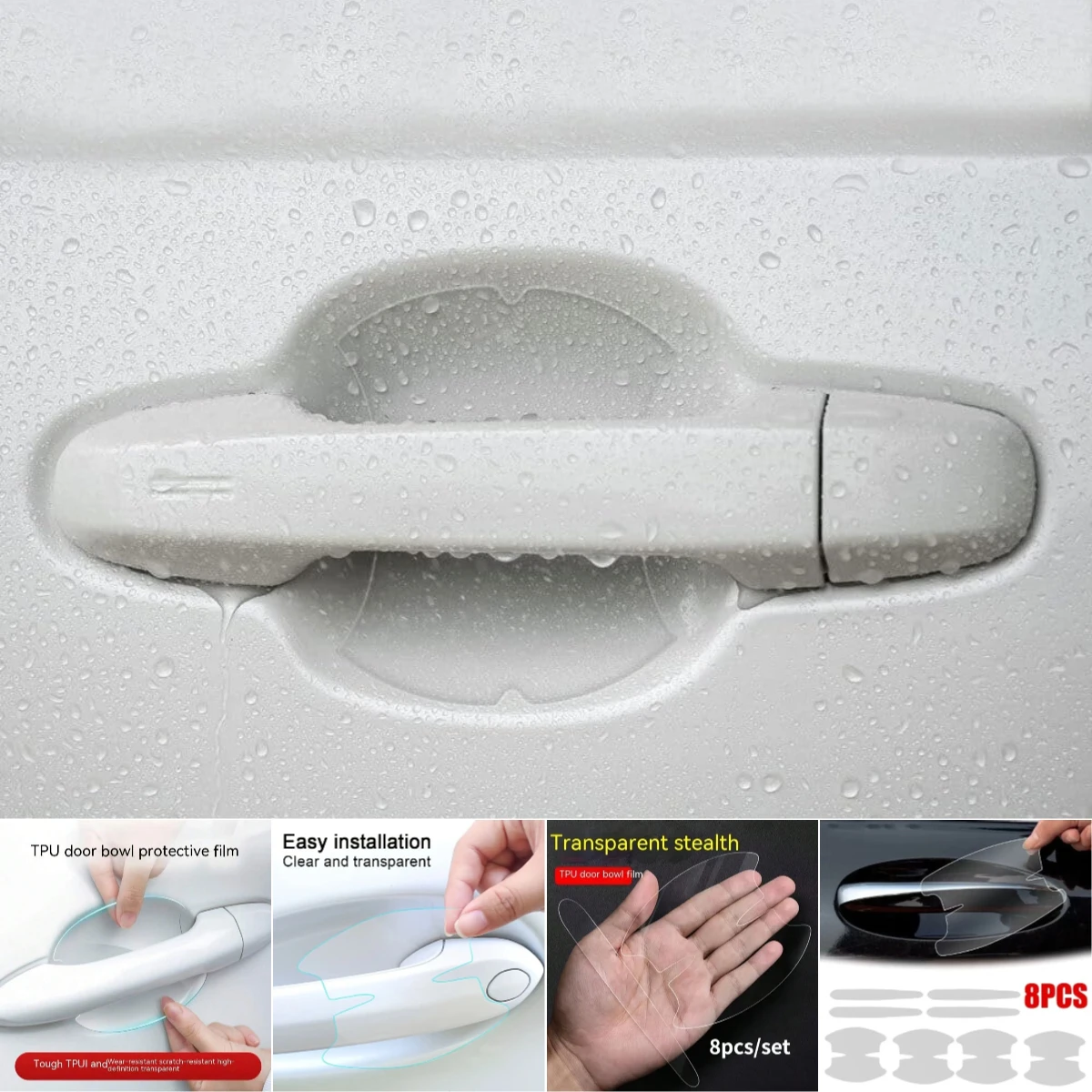 

Car Door Bowl Handle Invisible Protective Sticker Auto For Jeep Wrangler Grand Cherokee Cherokee Compass Gladiator Renegade Wago