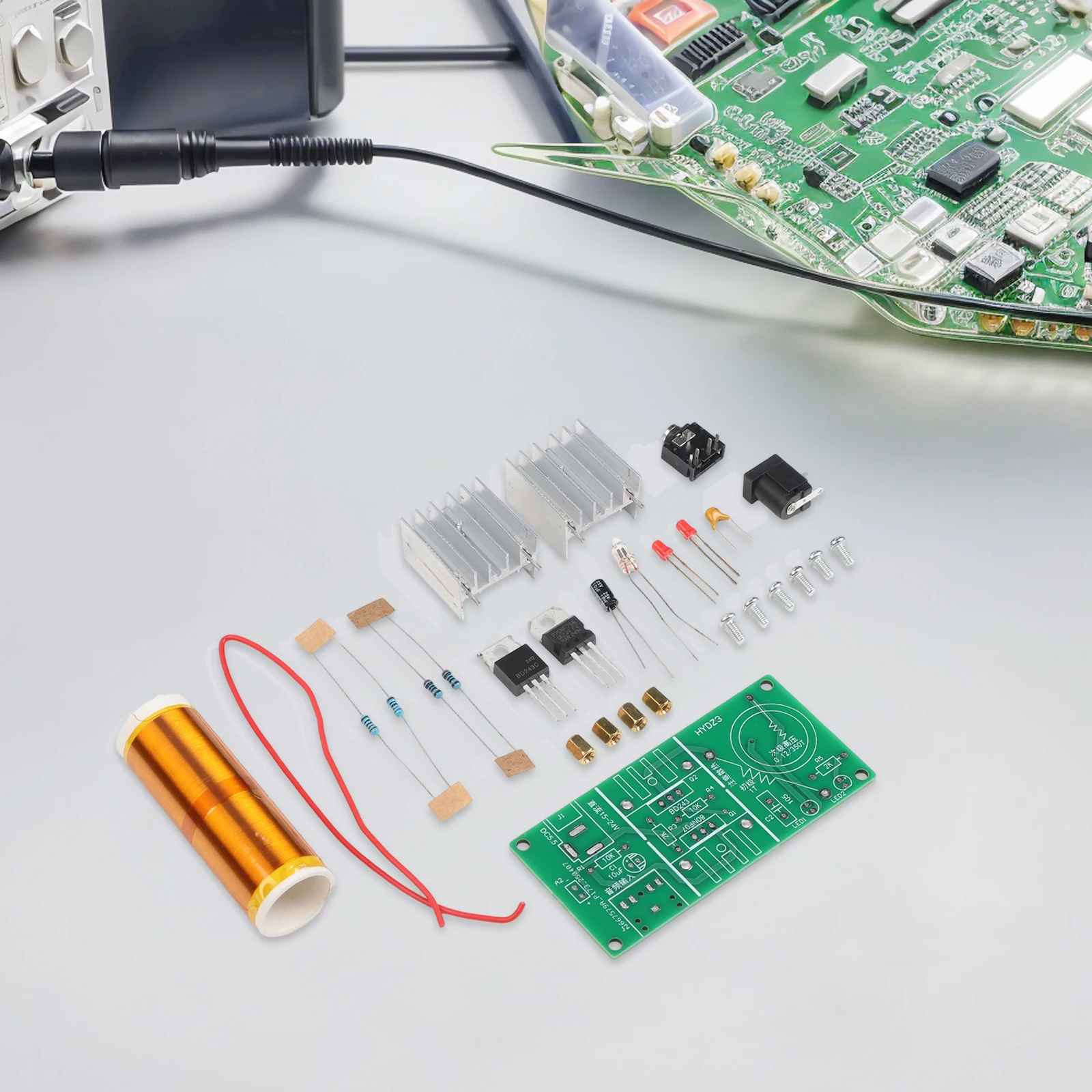 15W For Mini Coil Plasma Speaker Electronic DIY Kit with Audio Input 3.5mm for Mobile and Computer Audio Connection
