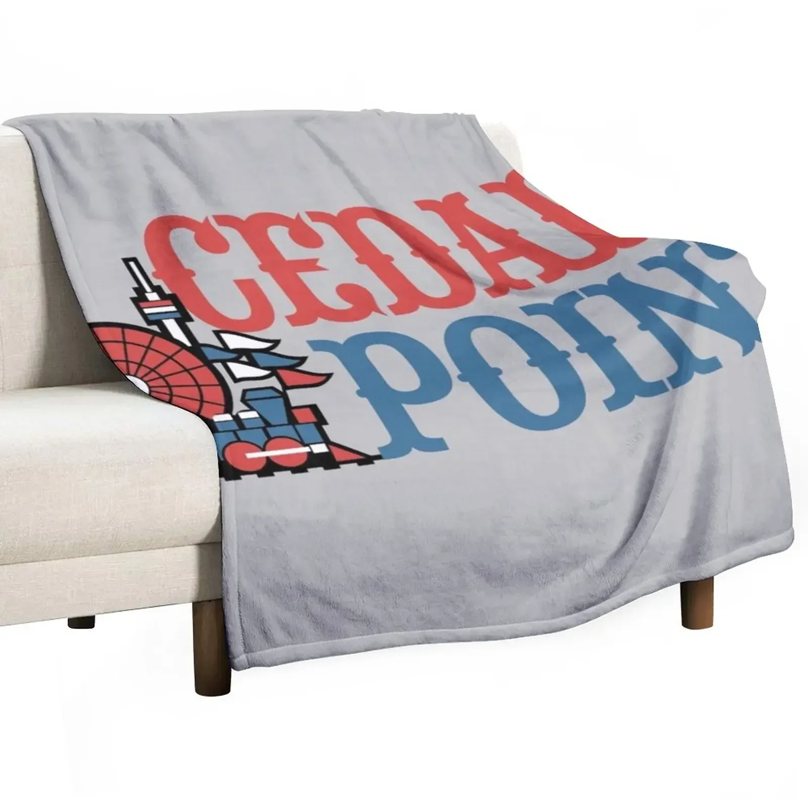 

Cedar Point Old Vintage Logo Design Throw Blanket Large Cute Summer for babies Blankets