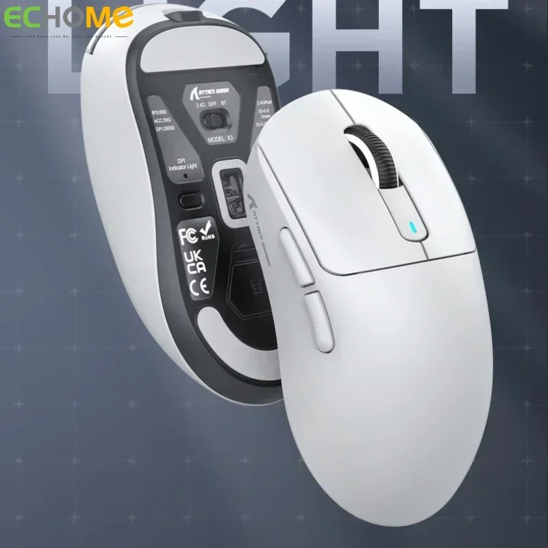 Attack Shark X3 Mouse16000dpi PixAr PAW3395 8KHZ Custom Wired Mode Bluetooth Mouse Tri Mode Wireless Lightweight Gaming Mouse