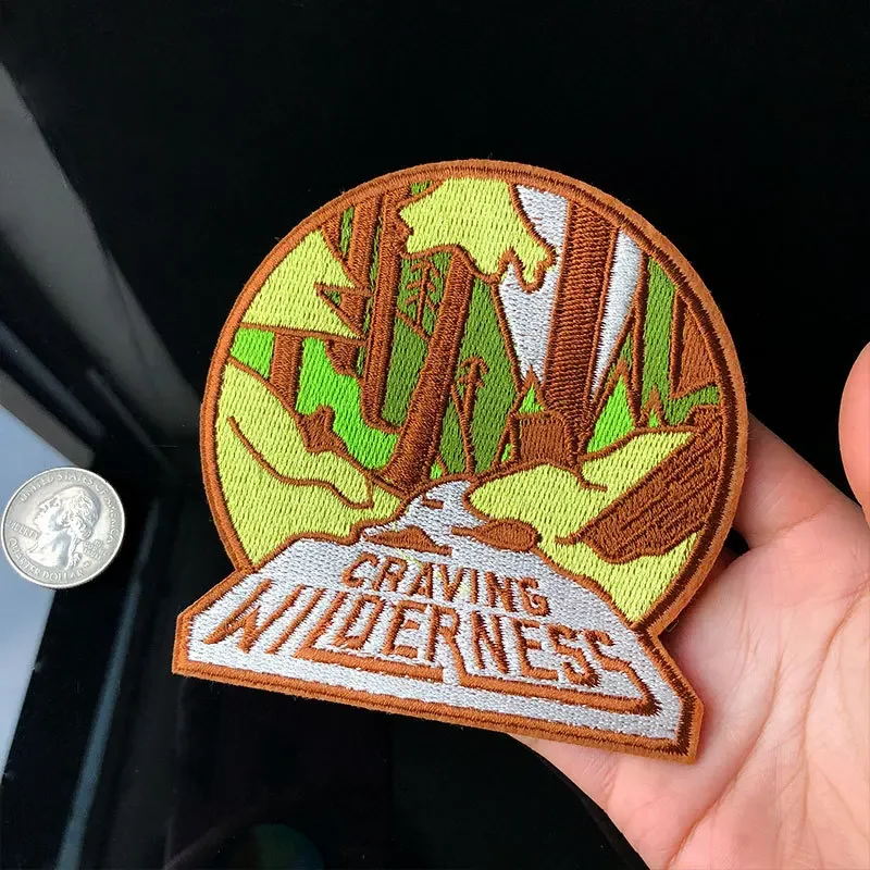 

Big Tree Embroidery Patches Cloth Sticker, Cartoon Full Embroidery English Adhesive-backed Clothing Accessories Schoolbag