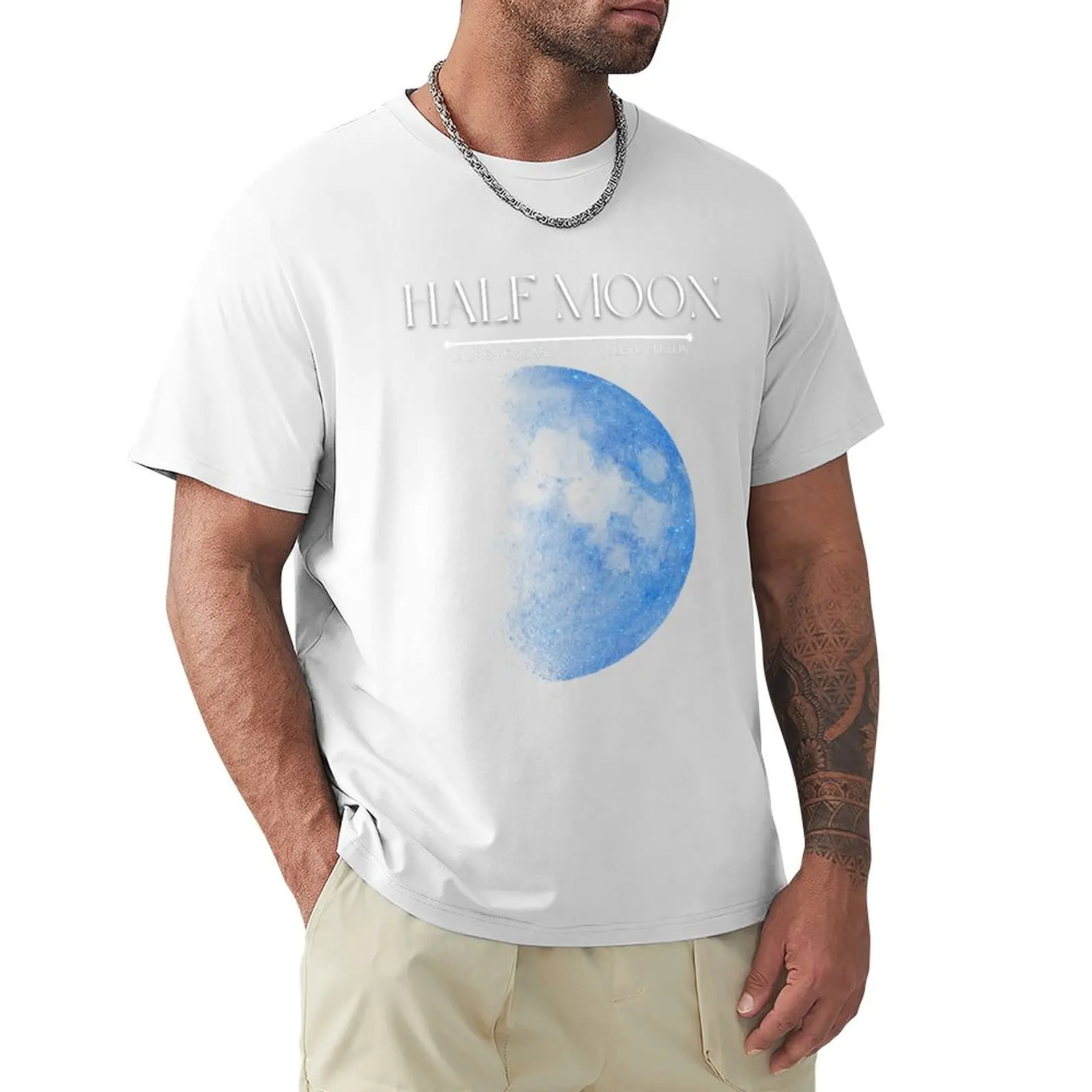 

Футболка с полумесяцем, аниме футболка, кавайная одежда, летняя одежда, простые черные футболки для мужчин