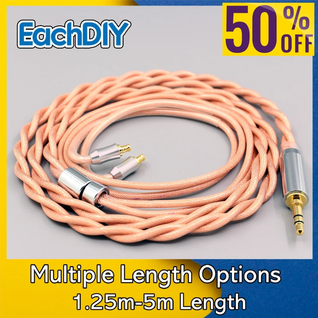 

7n Litz OCC HIFI Type6 756 core Shielding Earphone Cable For Audio Technica ath-ls400 e40 e50 e70 ls300 ls200 ls70 ls50 LN007979