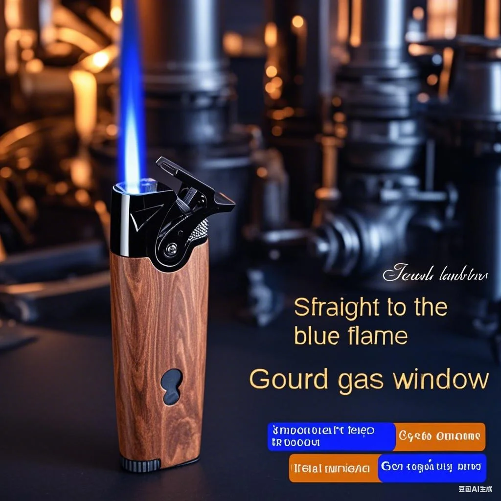 

New Metal Windproof Convenient Powerful Straight Gas Blue Flame Jet Torch Lighter Cigar Kitchen Gas Stove Baking Men's Gift