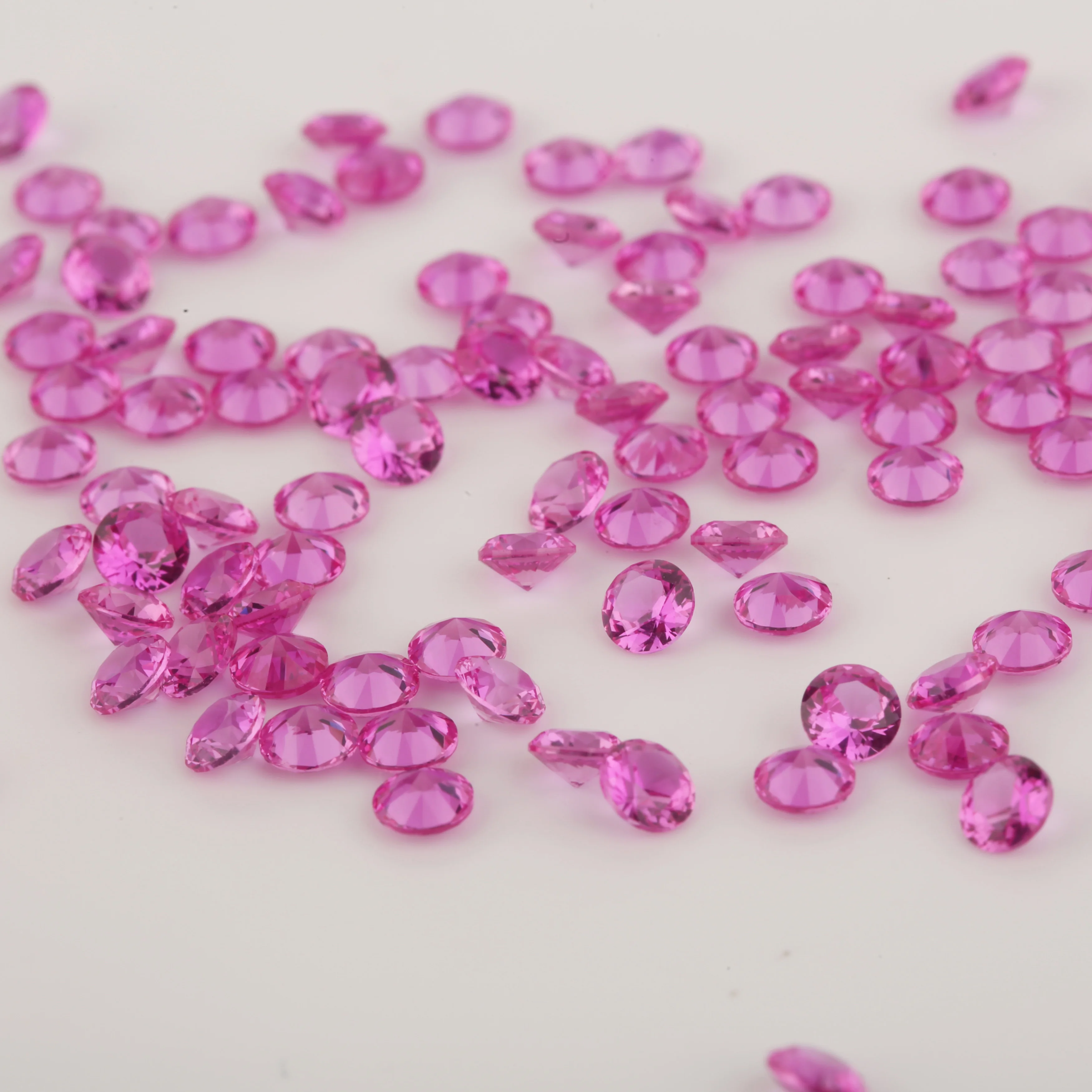 

AAAAA 3# Red Corundum Small Size 1.0~3.75mm Round Brilliant Cut Synthetic Corundum Ruby Loose Stones For Jewelry DIY Making