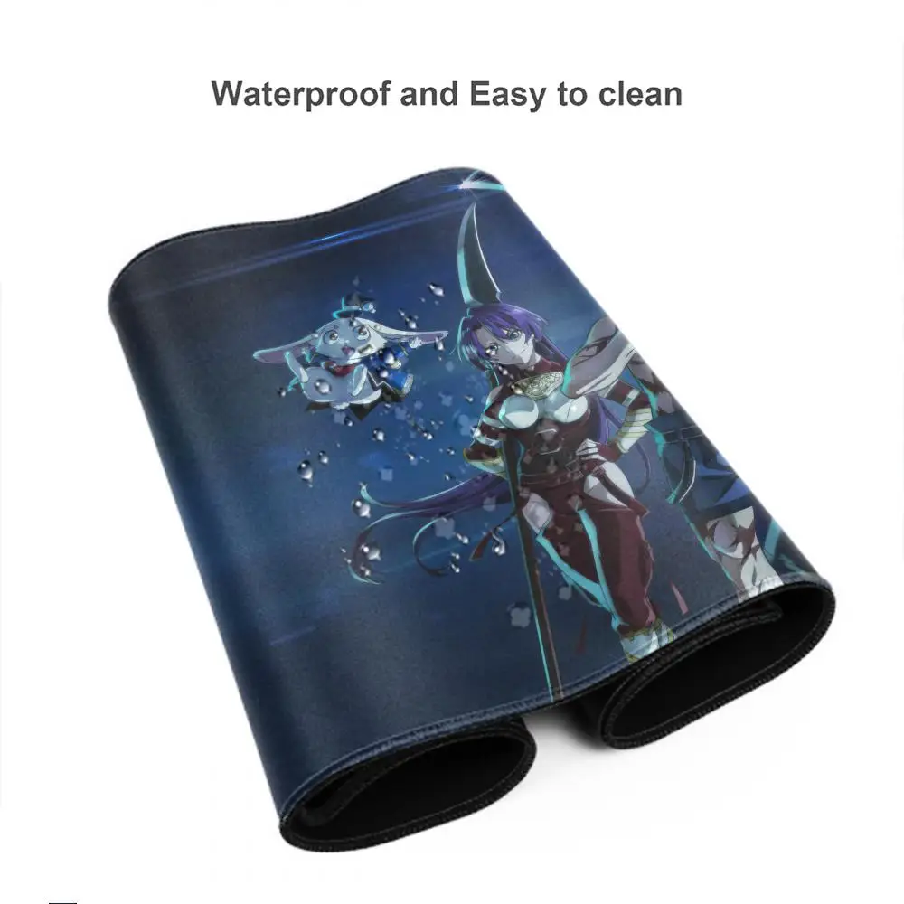 لوحة ماوس Shangri-La Frontier Mouse Pad للكمبيوتر اللوحي مقاس XL لوحة ماوس سطح المكتب، لوحة مفاتيح ألعاب لطيفة عالية الدقة بألوان قوس قزح، مشغل csgo