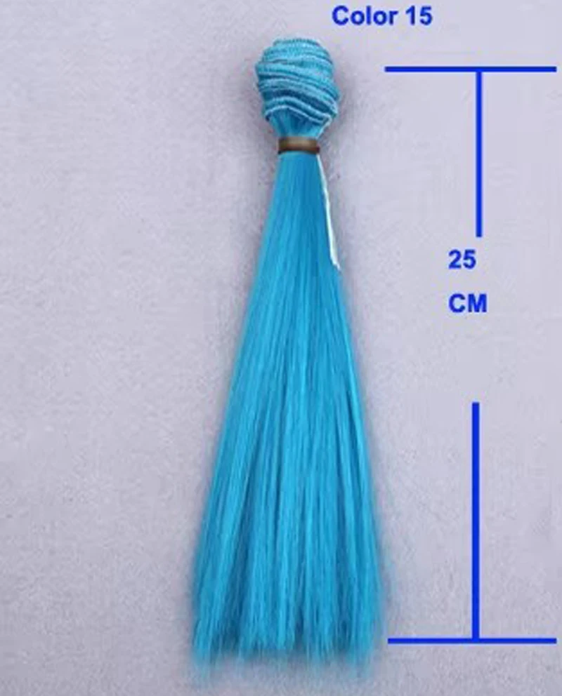 factory offer wholesales 25cm brown blue purple green BJD/OD Doll Wigs doll hair DIY straight hair wig for 1/3 1/4 bjd doll