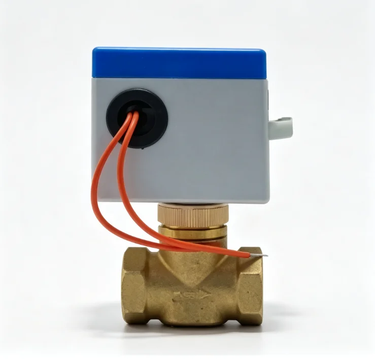 VA7010-8503 Electric Solenoid Valve DN20 6-Point Brass Motorized Water Control Normally Closed Fan Coil HVAC 2-Way Unit